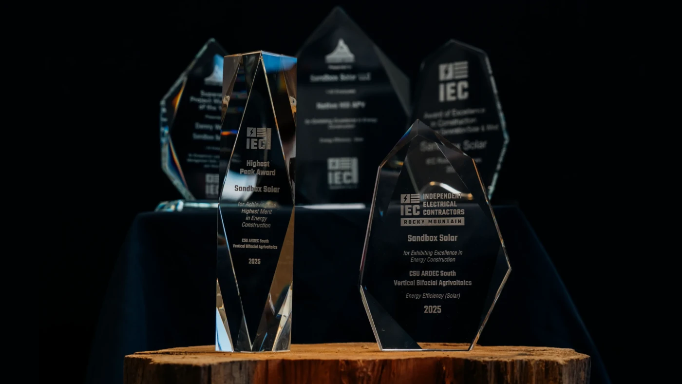Sandbox Solar Independent Electrical Contractors Rocky Mountain Award Winner