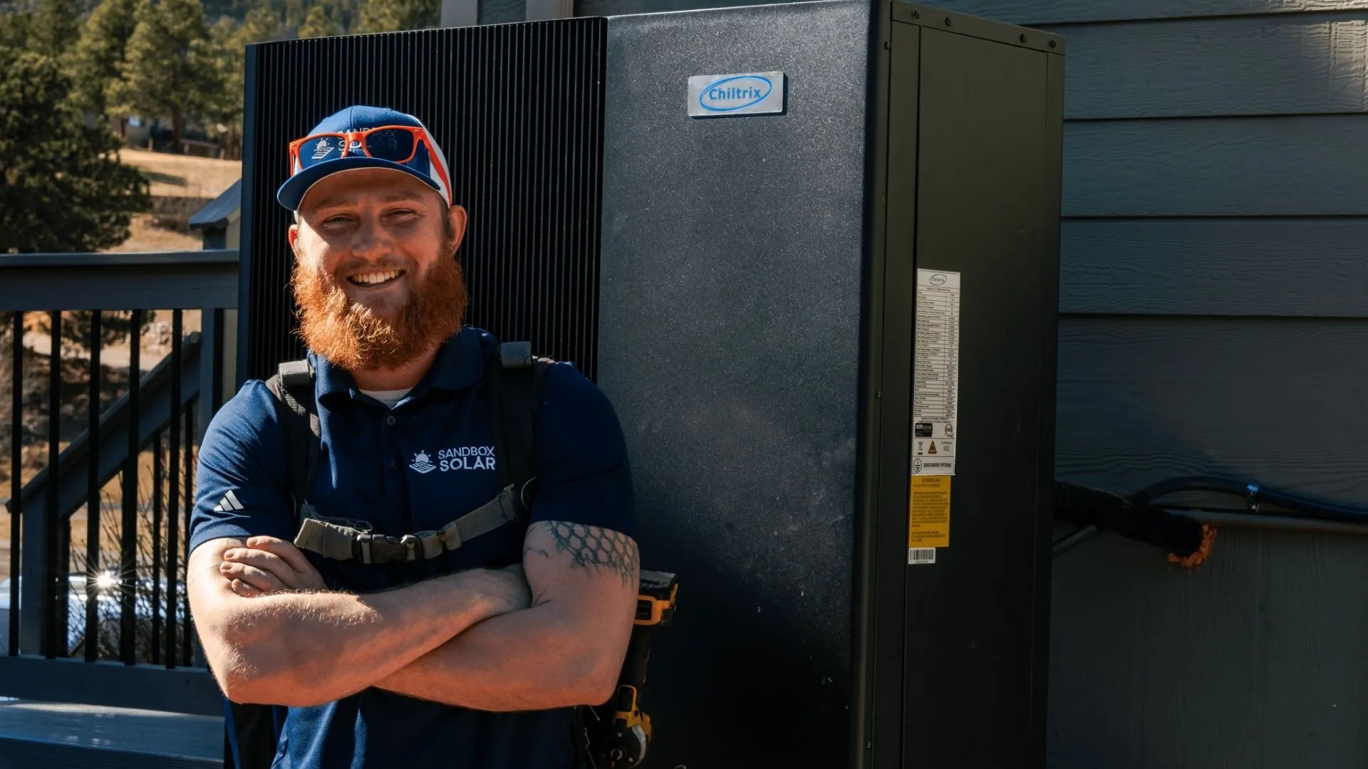 Local HVAC Technician At Heat Pump Installation