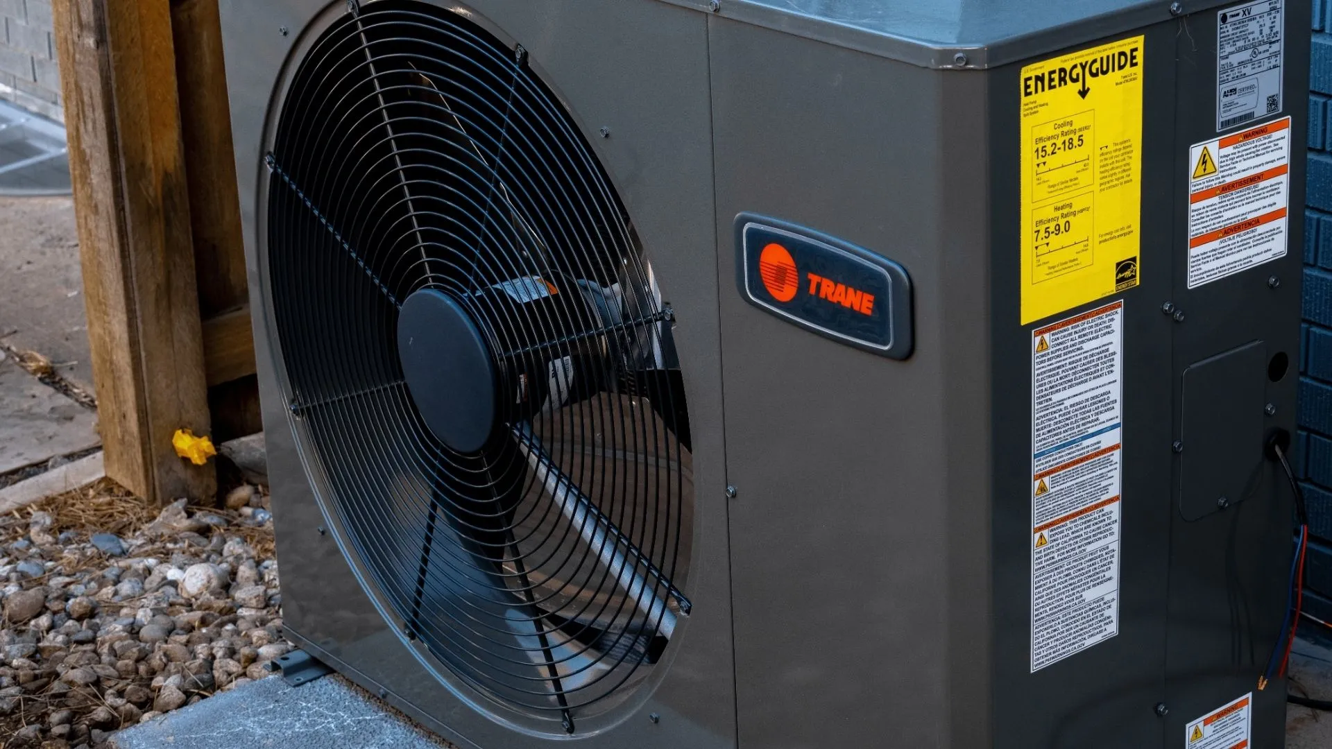 Newly Installed Residential Heat Pump Condenser