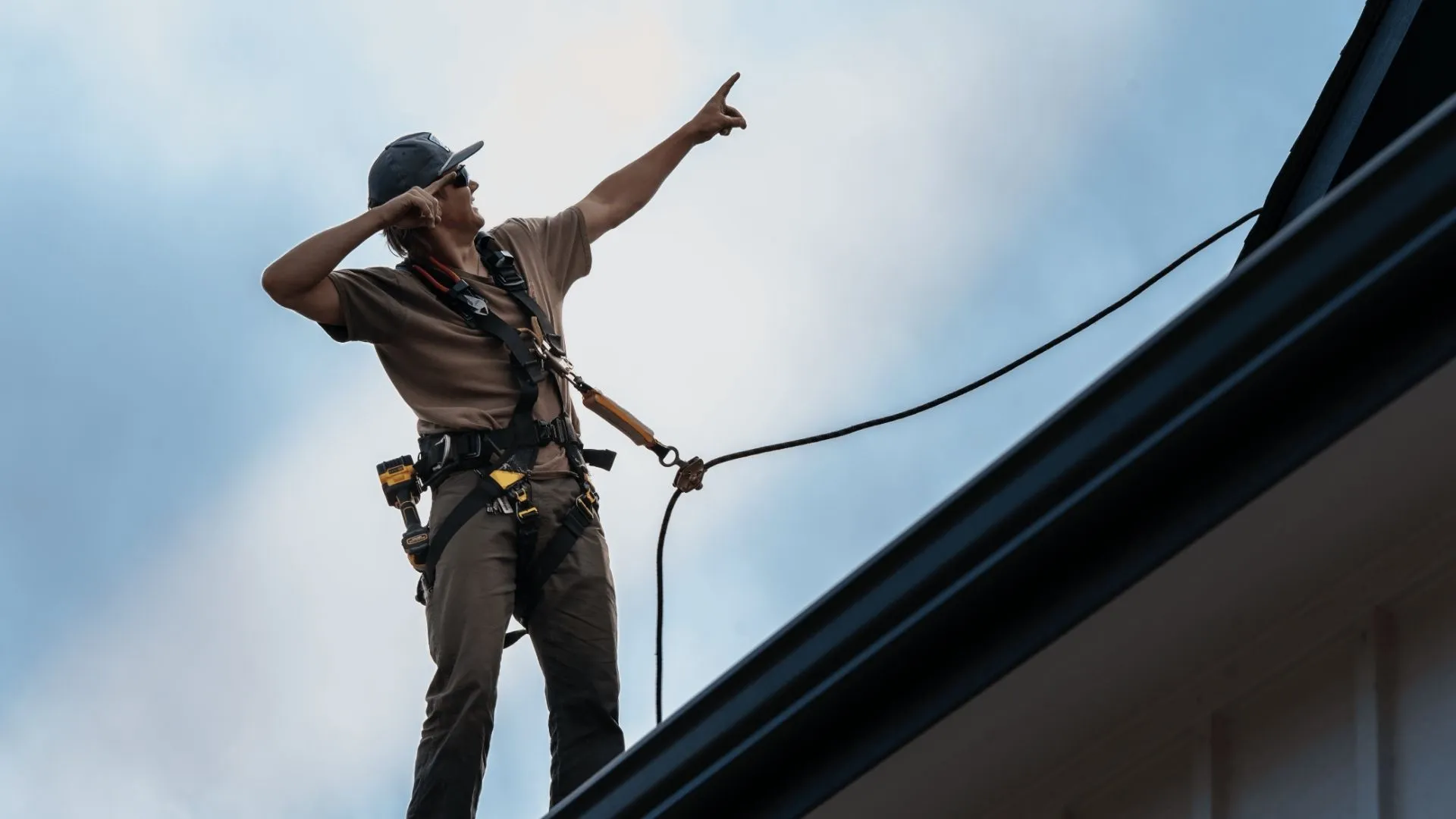 Experienced Solar Installer Finishing A Solar Installation Experienced Solar Installer Finishing A Solar Installation