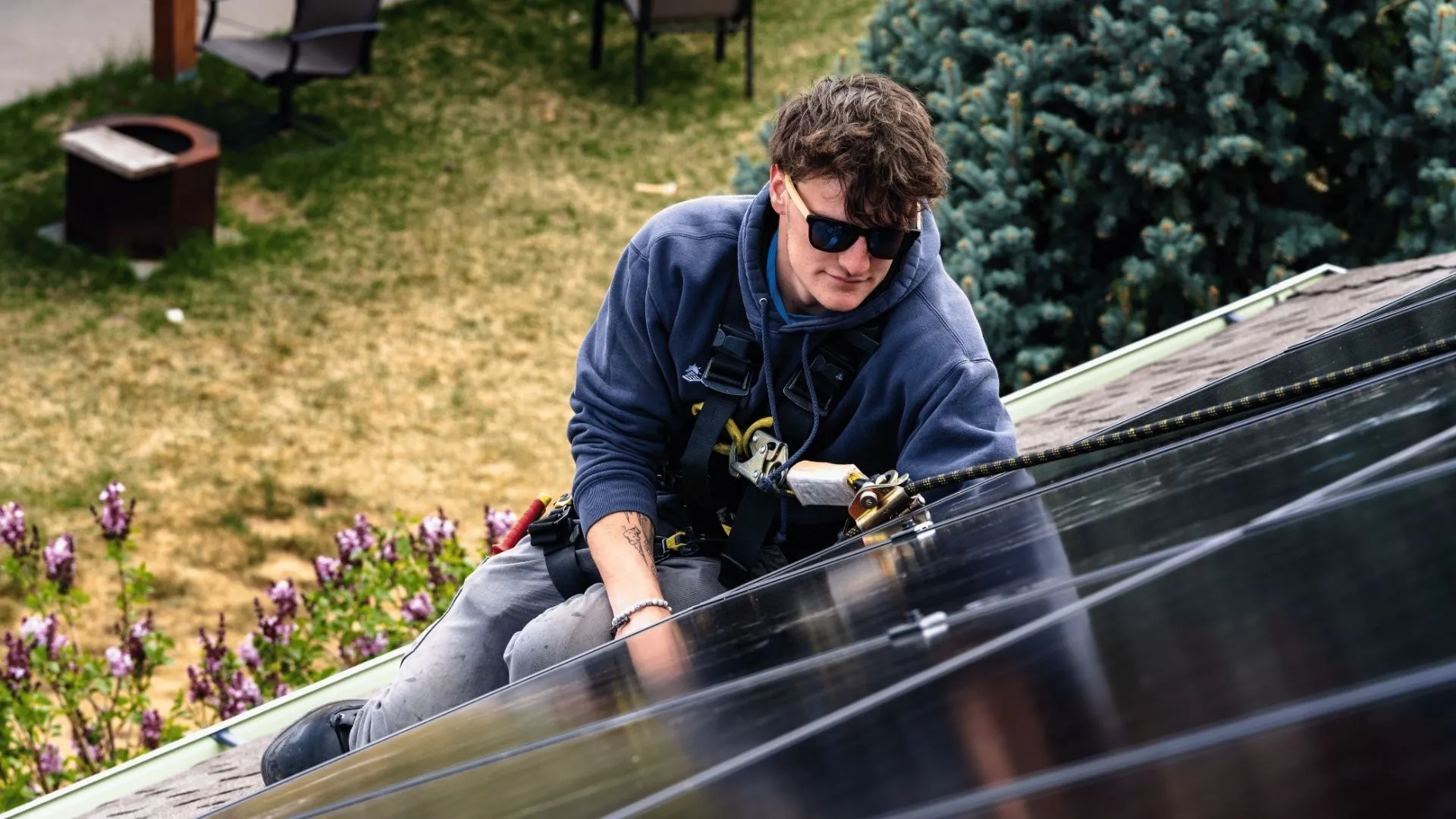 Residential Solar Installation In Progress Residential Solar Installation In Progress