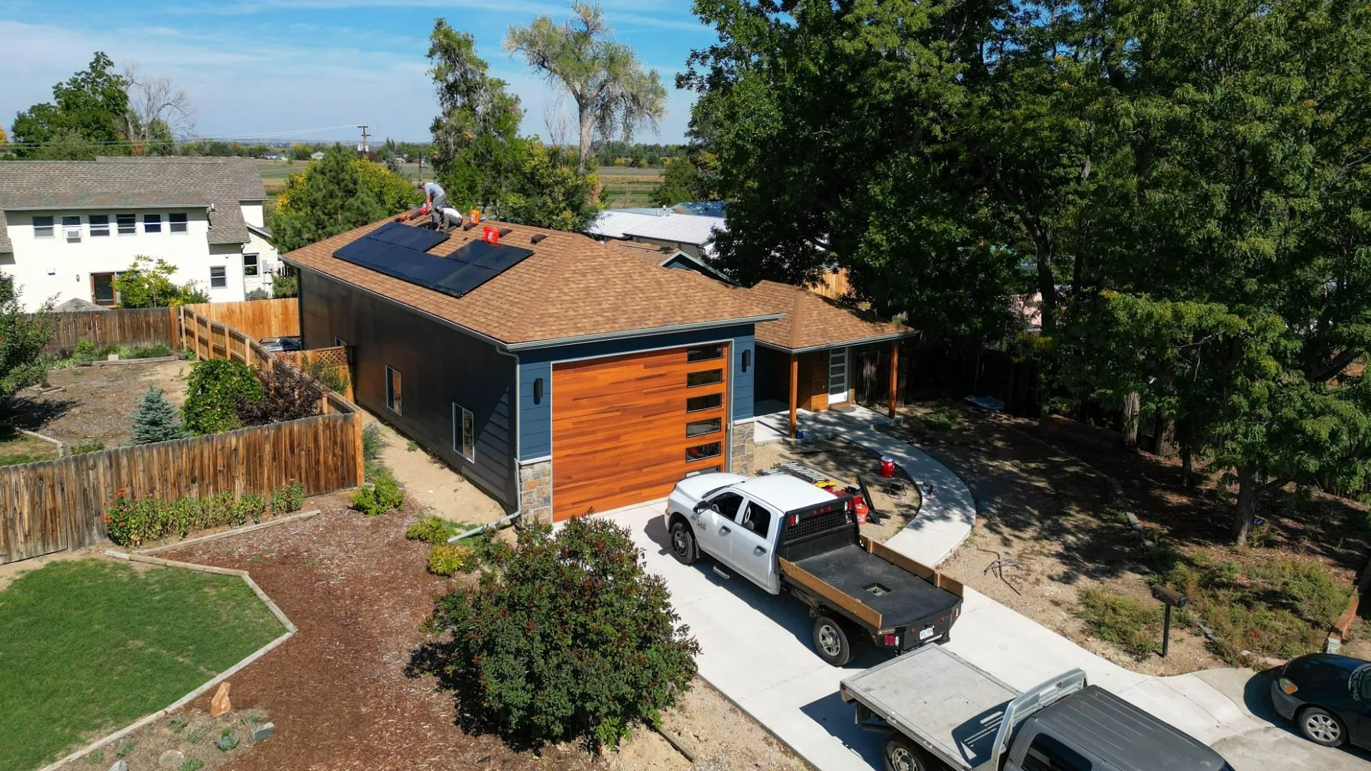 Solar Contractors Installing A Residential PV System Solar Contractors Installing A Residential PV System