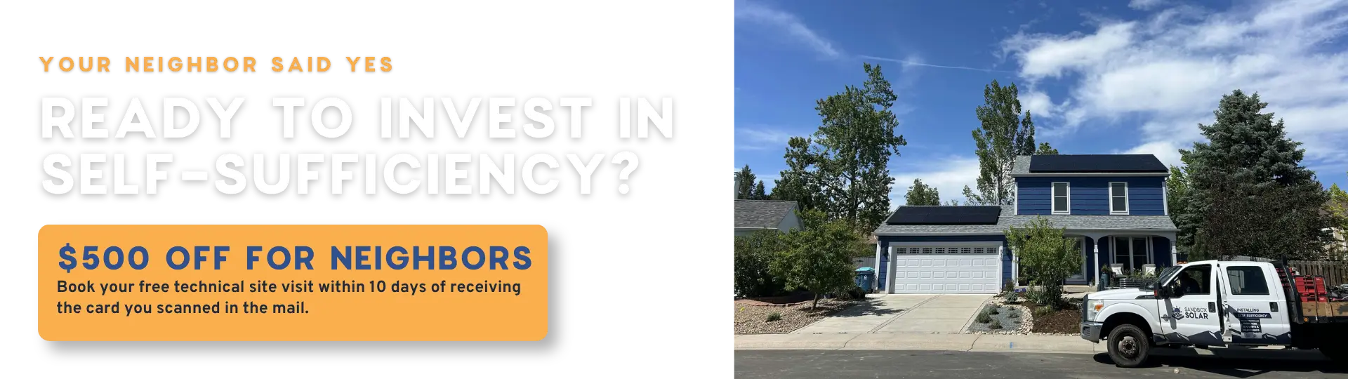 Neighborhood Mailer Landing Page Banner